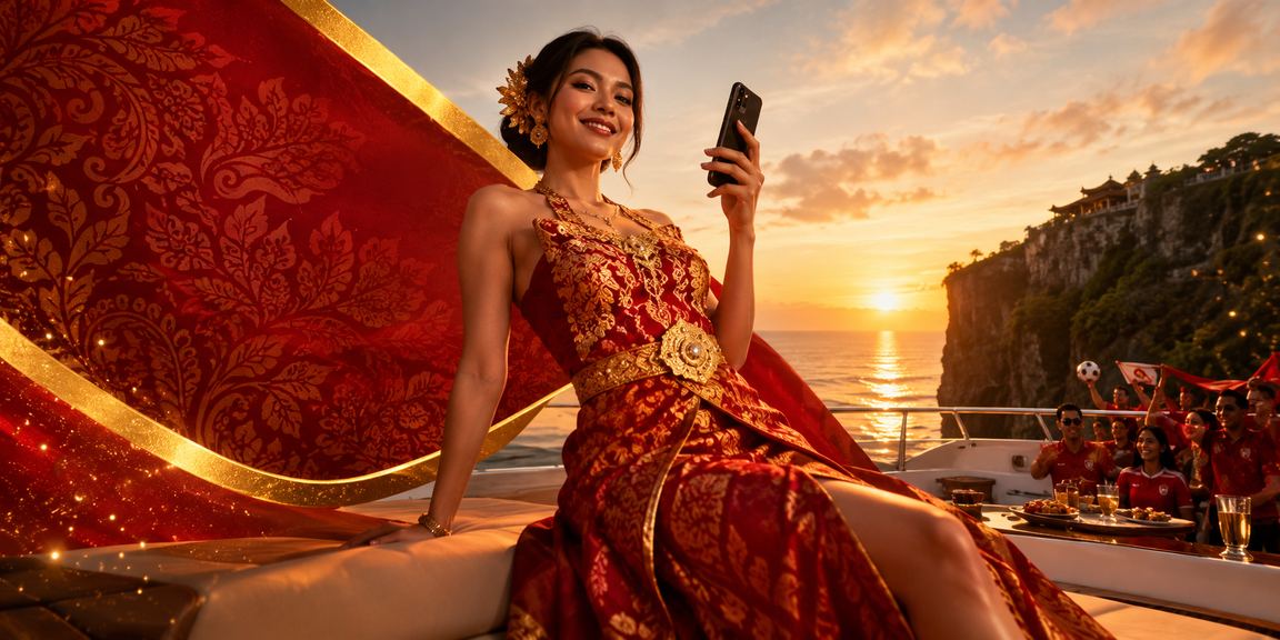 Suasana festival bonus VIP pinalti45 dengan nuansa cerah dan meriah di Indonesia
