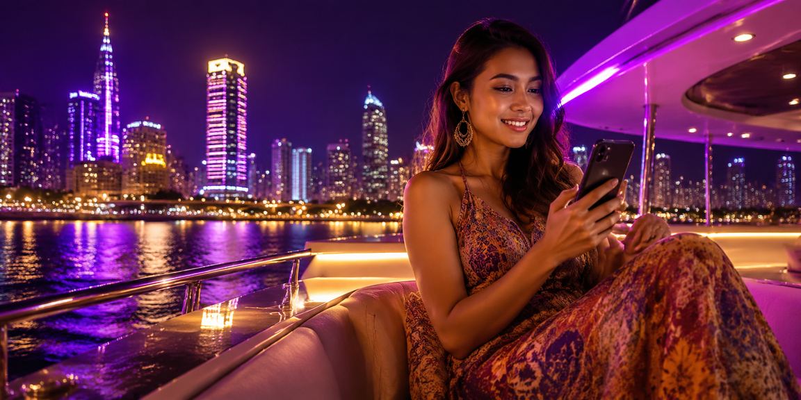 Tampilan antarmuka casino neon di ponsel untuk pengguna VIP pinalti45 Indonesia